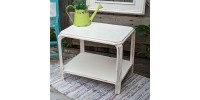 Table d'appoint blanche vintage